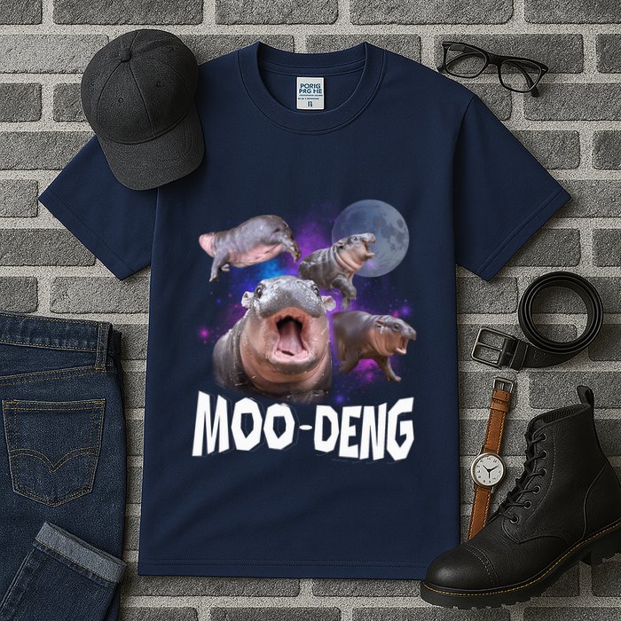 Famous Baby Pygmy Hippo Moo Deng Funny For Animal Lover Tall T-Shirt