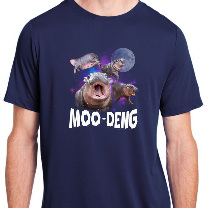 Famous Baby Pygmy Hippo Moo Deng Funny For Animal Lover Adult ChromaSoft Performance T-Shirt