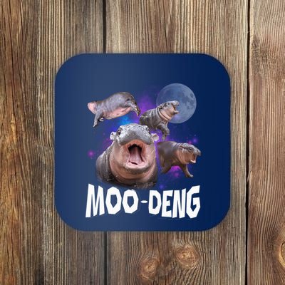 Famous Baby Pygmy Hippo Moo Deng Funny For Animal Lover Coaster