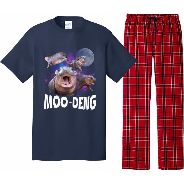 Famous Baby Pygmy Hippo Moo Deng Funny For Animal Lover Pajama Set