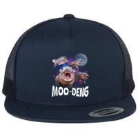 Famous Baby Pygmy Hippo Moo Deng Funny For Animal Lover Flat Bill Trucker Hat