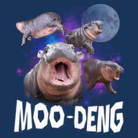 Famous Baby Pygmy Hippo Moo Deng Funny For Animal Lover 16 in Basic Backpack