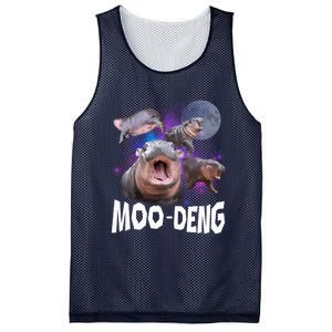 Famous Baby Pygmy Hippo Moo Deng Funny For Animal Lover Mesh Reversible Basketball Jersey Tank