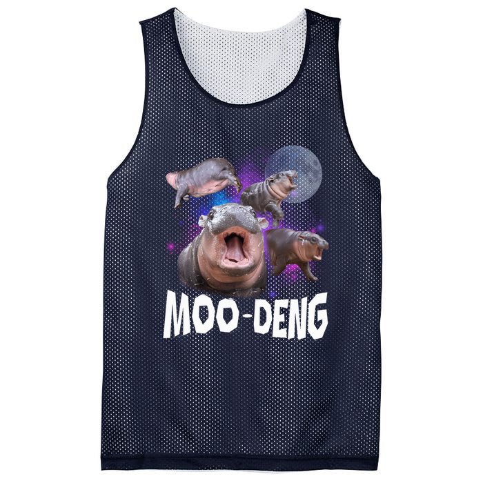 Famous Baby Pygmy Hippo Moo Deng Funny For Animal Lover Mesh Reversible Basketball Jersey Tank