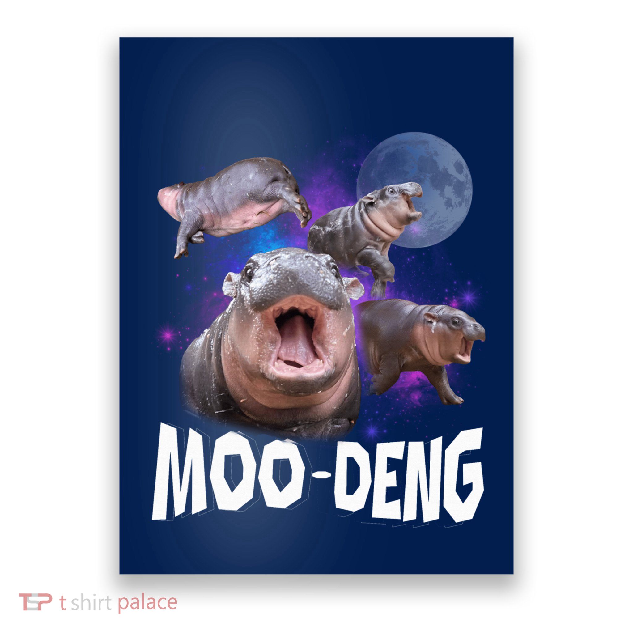 Famous Baby Pygmy Hippo Moo Deng Funny For Animal Lover Poster