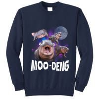 Famous Baby Pygmy Hippo Moo Deng Funny For Animal Lover Tall Sweatshirt