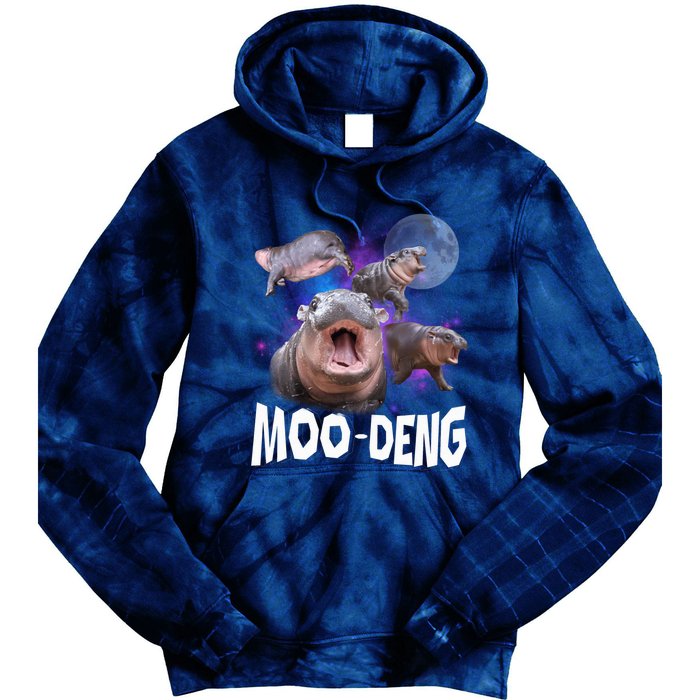 Famous Baby Pygmy Hippo Moo Deng Funny For Animal Lover Tie Dye Hoodie