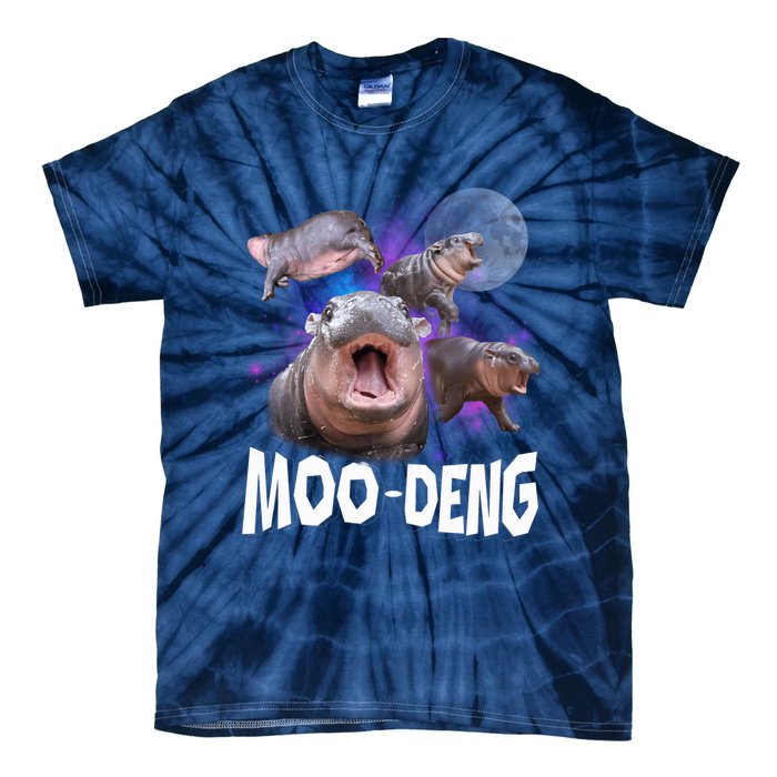 Famous Baby Pygmy Hippo Moo Deng Funny For Animal Lover Tie-Dye T-Shirt