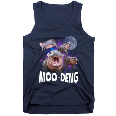 Famous Baby Pygmy Hippo Moo Deng Funny For Animal Lover Tank Top