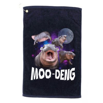 Famous Baby Pygmy Hippo Moo Deng Funny For Animal Lover Golf Towel