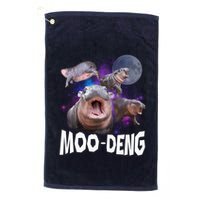 Famous Baby Pygmy Hippo Moo Deng Funny For Animal Lover Golf Towel