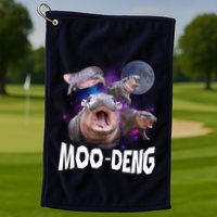 Famous Baby Pygmy Hippo Moo Deng Funny For Animal Lover Golf Towel