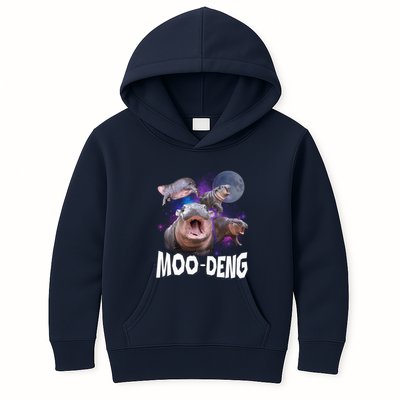 Famous Baby Pygmy Hippo Moo Deng Funny For Animal Lover Kids Hoodie