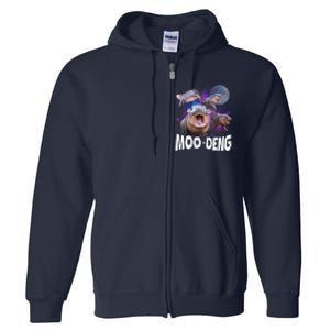 Famous Baby Pygmy Hippo Moo Deng Funny For Animal Lover Full Zip Hoodie