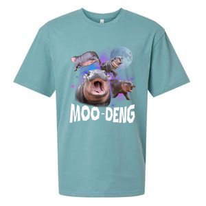 Famous Baby Pygmy Hippo Moo Deng Funny For Animal Lover Sueded Cloud Jersey T-Shirt