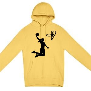 Female Basketball Player Premium Pullover Hoodie