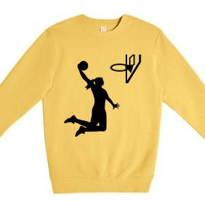 Female Basketball Player Premium Crewneck Sweatshirt