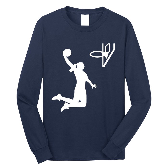 Female Basketball Player Long Sleeve Shirt