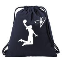 Female Basketball Player Drawstring Bag