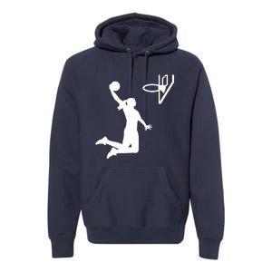 Female Basketball Player Premium Hoodie