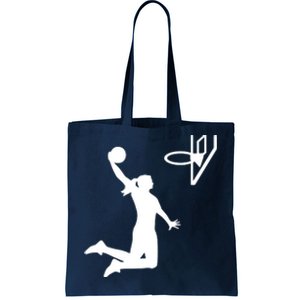 Female Basketball Player Tote Bag