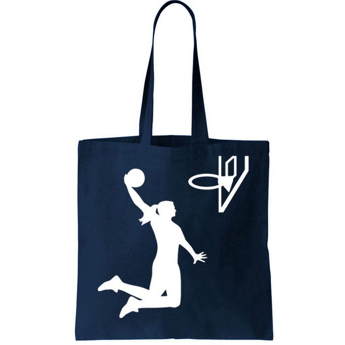 Female Basketball Player Tote Bag