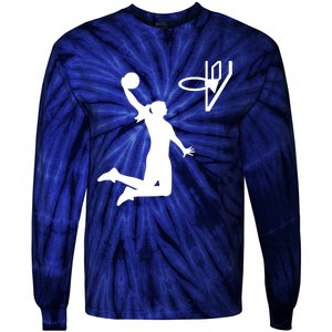 Female Basketball Player Tie-Dye Long Sleeve Shirt