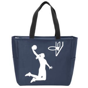 Female Basketball Player Zip Tote Bag