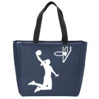 Female Basketball Player Zip Tote Bag