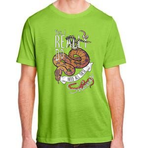 Funny Ball Python With Corn Hognose Carpet Snake Reptile Adult ChromaSoft Performance T-Shirt