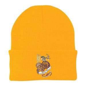 Funny Ball Python With Corn Hognose Carpet Snake Reptile Knit Cap Winter Beanie