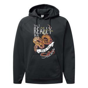 Funny Ball Python With Corn Hognose Carpet Snake Reptile Performance Fleece Hoodie