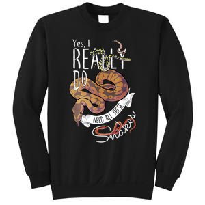 Funny Ball Python With Corn Hognose Carpet Snake Reptile Sweatshirt