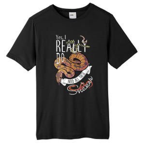 Funny Ball Python With Corn Hognose Carpet Snake Reptile Tall Fusion ChromaSoft Performance T-Shirt