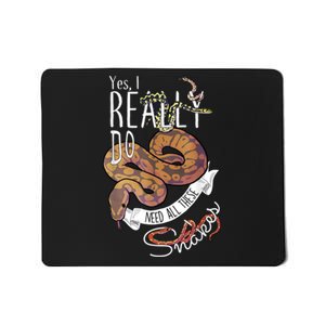 Funny Ball Python With Corn Hognose Carpet Snake Reptile Mousepad