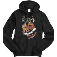 Funny Ball Python With Corn Hognose Carpet Snake Reptile Tie Dye Hoodie