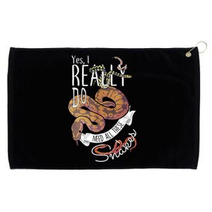 Funny Ball Python With Corn Hognose Carpet Snake Reptile Grommeted Golf Towel