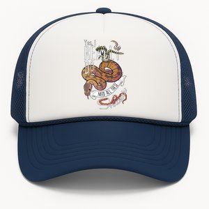 Funny Ball Python With Corn Hognose Carpet Snake Reptile Trucker Hat