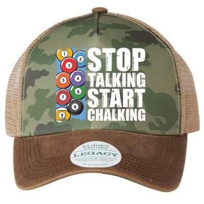 Funny Billiard Pool Cue Player Gift Stop Talking Start Chalking Cool Gift Legacy Tie Dye Trucker Hat