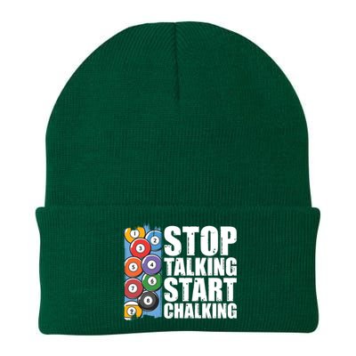 Funny Billiard Pool Cue Player Gift Stop Talking Start Chalking Cool Gift Knit Cap Winter Beanie