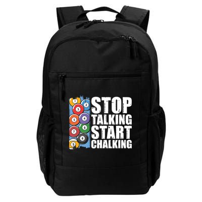 Funny Billiard Pool Cue Player Gift Stop Talking Start Chalking Cool Gift Daily Commute Backpack
