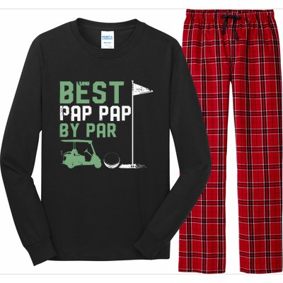 Funny Best Pap Pap By Par FatherS Day Golf Lover Golfer Long Sleeve Pajama Set