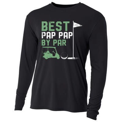 Funny Best Pap Pap By Par FatherS Day Golf Lover Golfer Cooling Performance Long Sleeve Crew