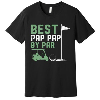 Funny Best Pap Pap By Par FatherS Day Golf Lover Golfer Premium T-Shirt