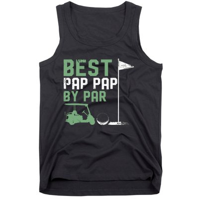 Funny Best Pap Pap By Par FatherS Day Golf Lover Golfer Tank Top