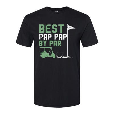 Funny Best Pap Pap By Par FatherS Day Golf Lover Golfer Softstyle CVC T-Shirt