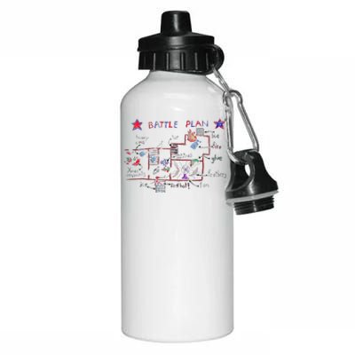 Funny Battle Plan Christmas Home Hand Dawn Alone Xmas Aluminum Water Bottle 