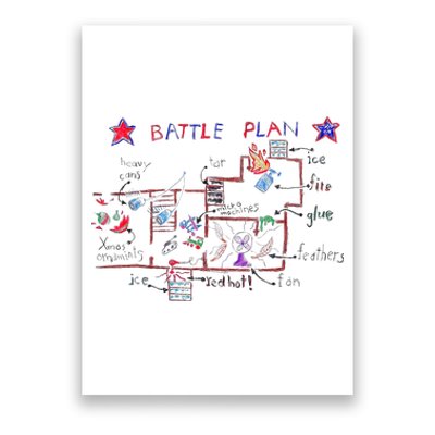 Funny Battle Plan Christmas Home Hand Dawn Alone Xmas Poster