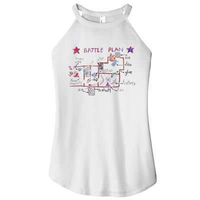 Funny Battle Plan Christmas Home Hand Dawn Alone Xmas Women’s Perfect Tri Rocker Tank