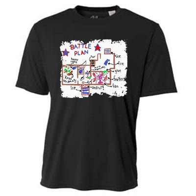 Funny Battle Plan Christmas Home Hand Dawn Alone Xmas Cooling Performance Crew T-Shirt